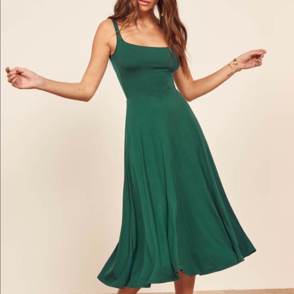 Emerald Mary Reformation Dress